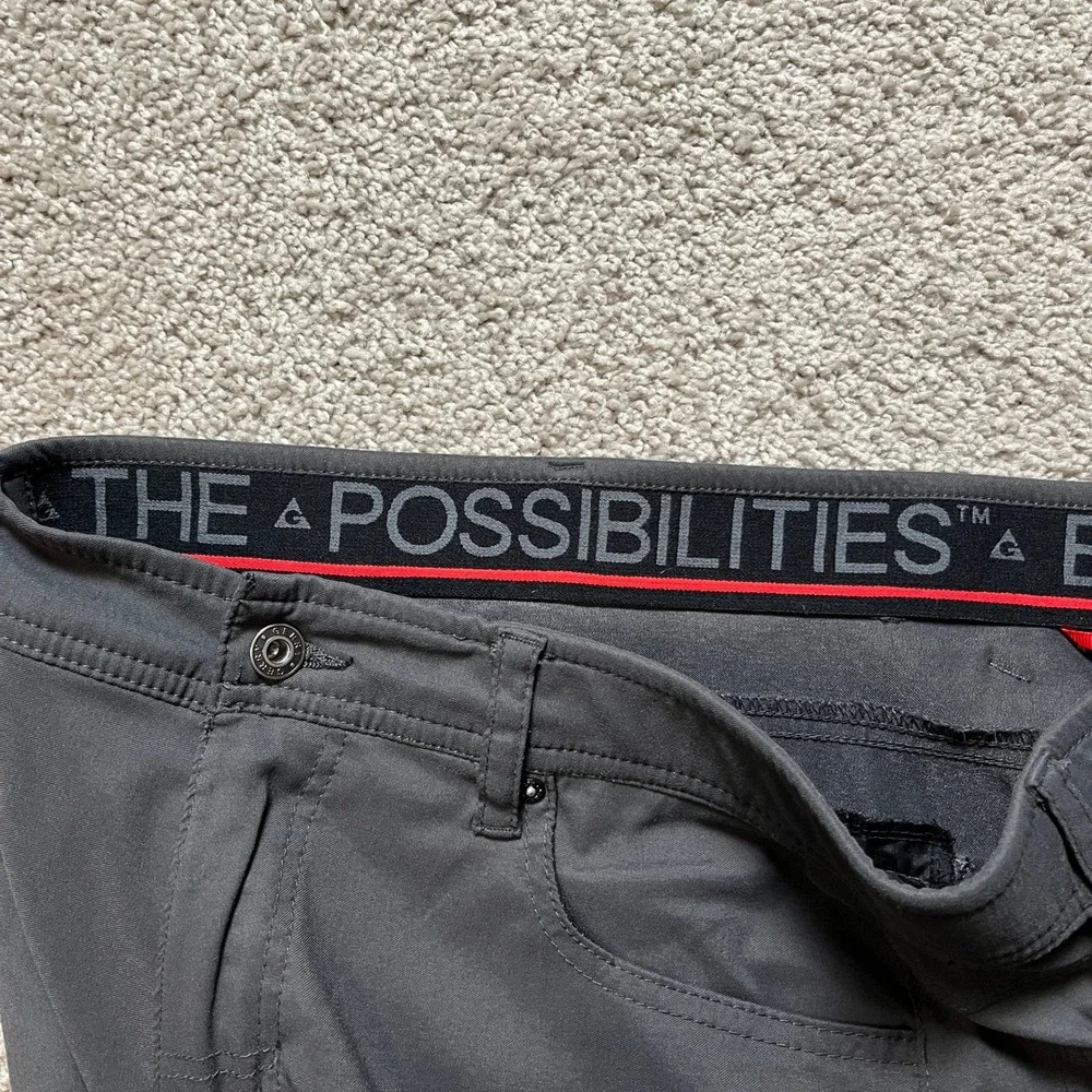 Gerry Outdoor Adventure Pants Mens 34x32 Gray Stretch Waistband 5-Pocket EUC